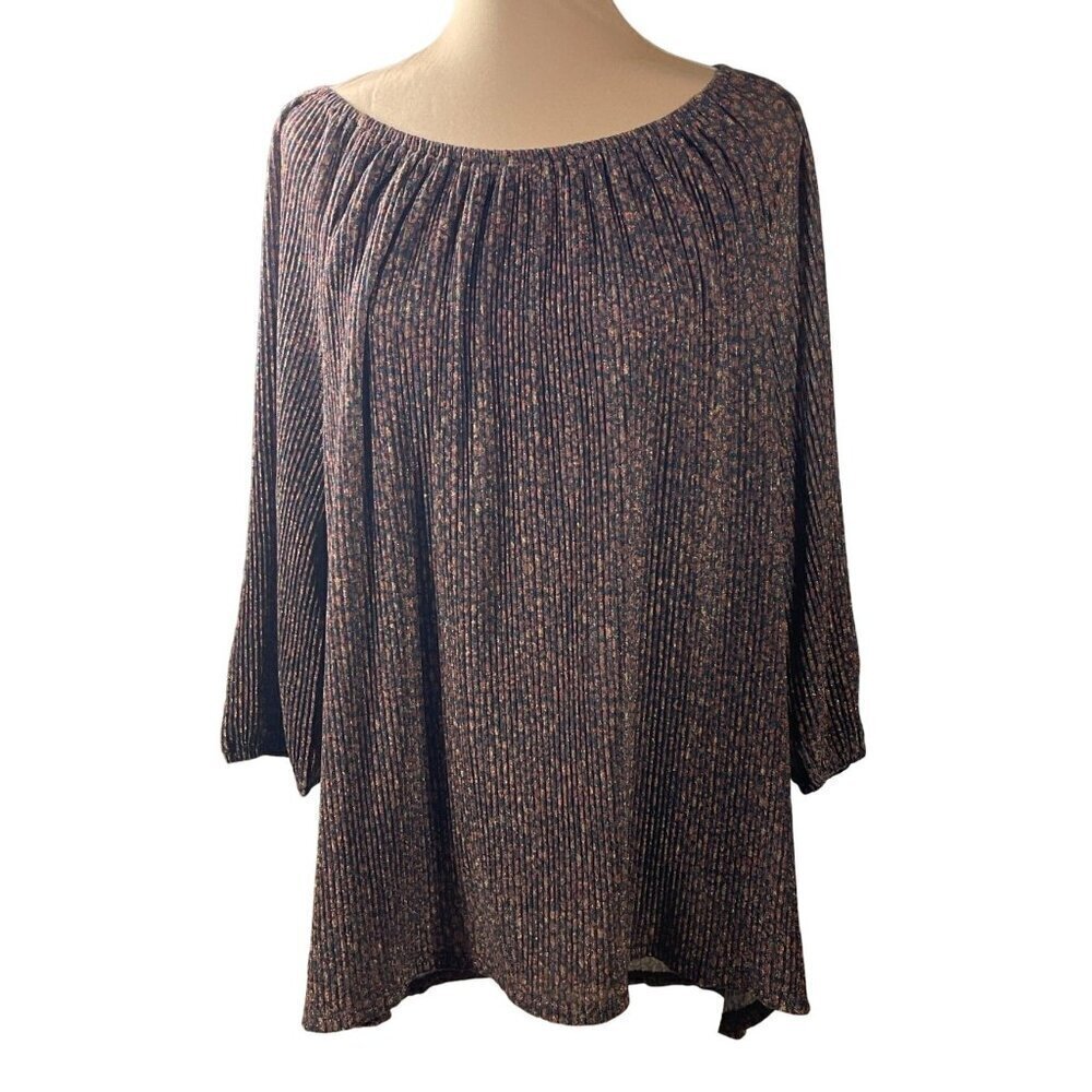 New Soft Surroundings Carmella Top Blouse Minerva Red Tunic Size XL Extra Large